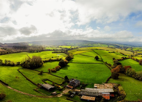 Image depicts the countryside local to Elderwood Parc